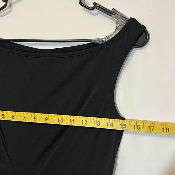 Angvns Women Knee Casual Dress Size Small Black Sleeveless Stretch Fit Flare New - Picture 9 of 13